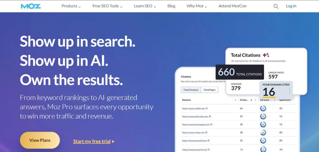 Moz Free Site SEO Analysis