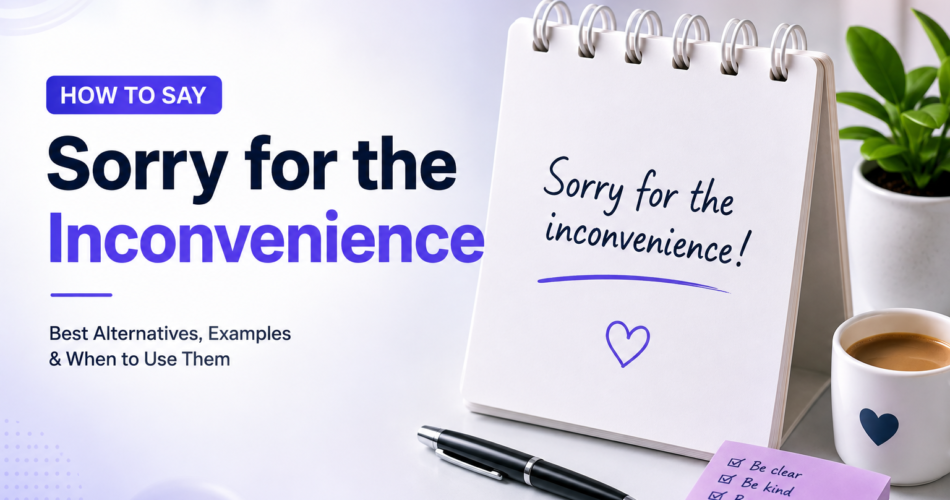 Strategies for 'Sorry for the Inconvenience'