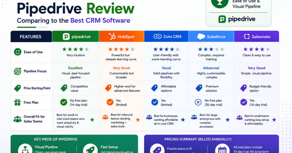 Pipedrive Review: Comparing Pipedrive to the Best CRM Software