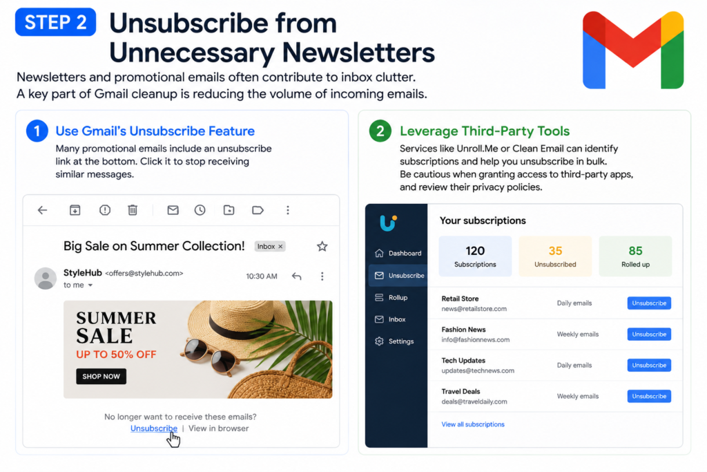 Unsubscribe from Unnecessary Newsletters