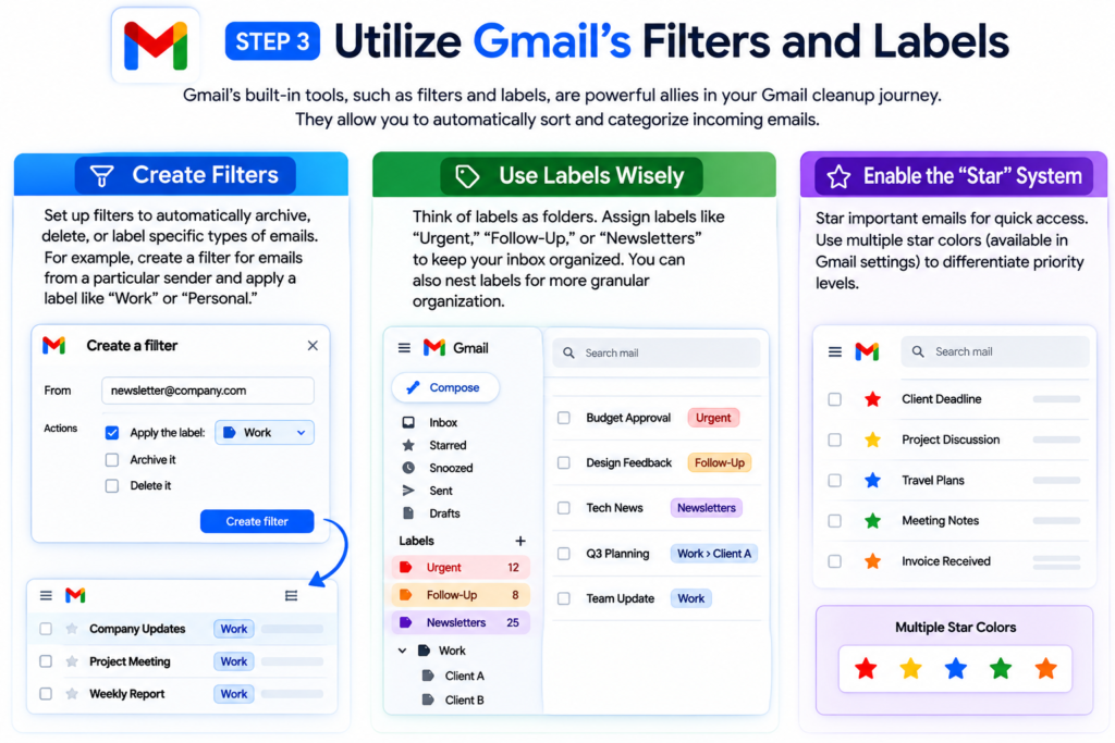 Utilize Gmail’s Filters and Labels