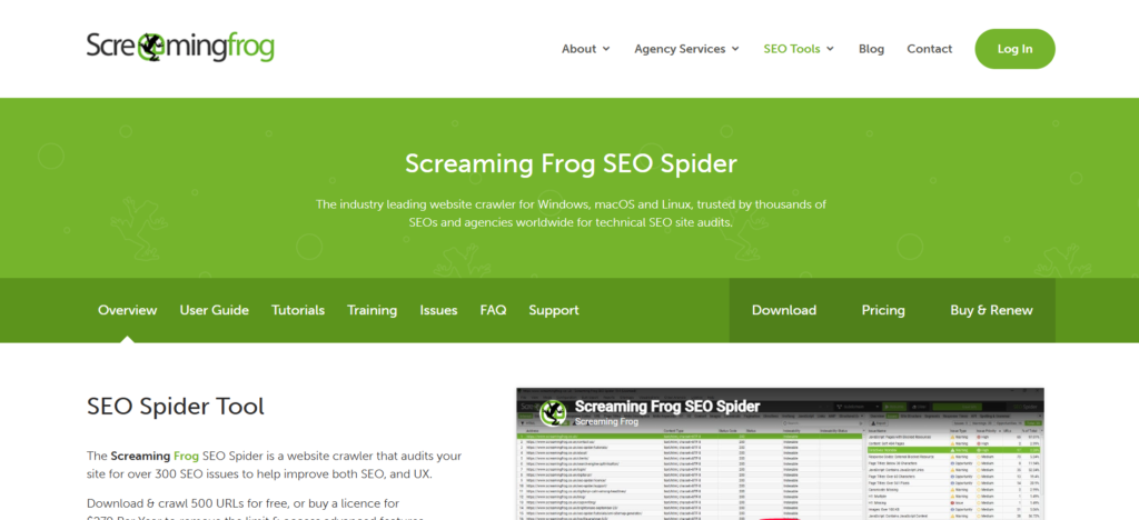 Screaming Frog SEO Spider